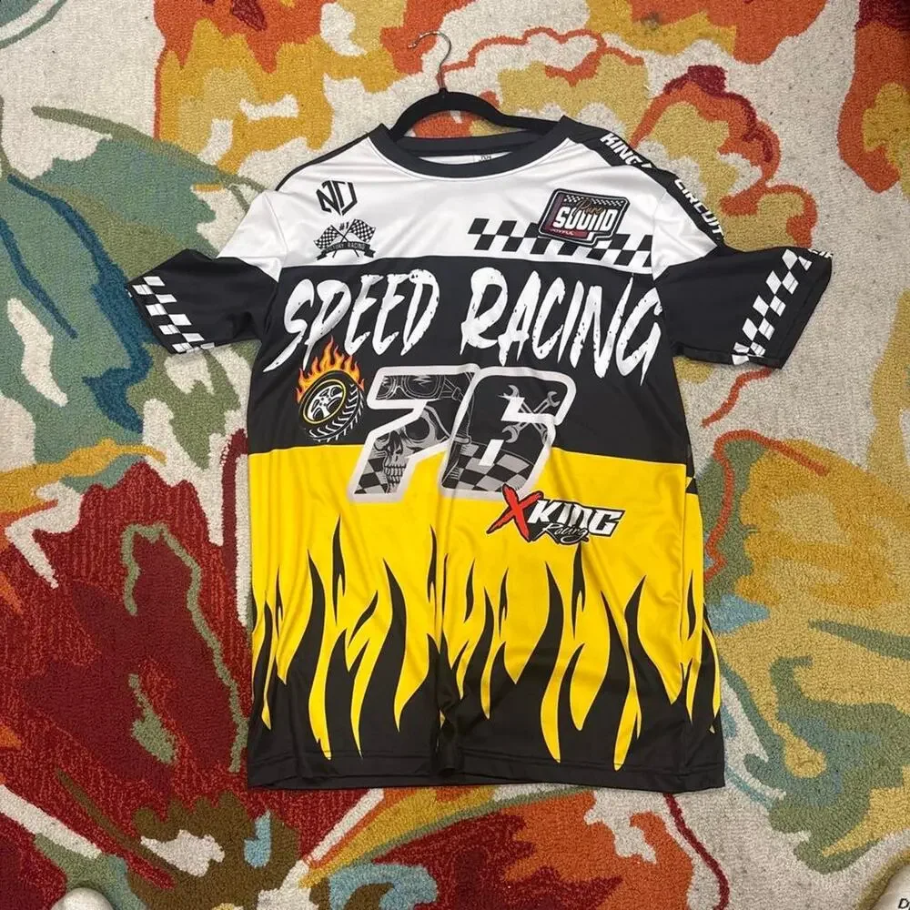 Speed racing jersey with yellowblack